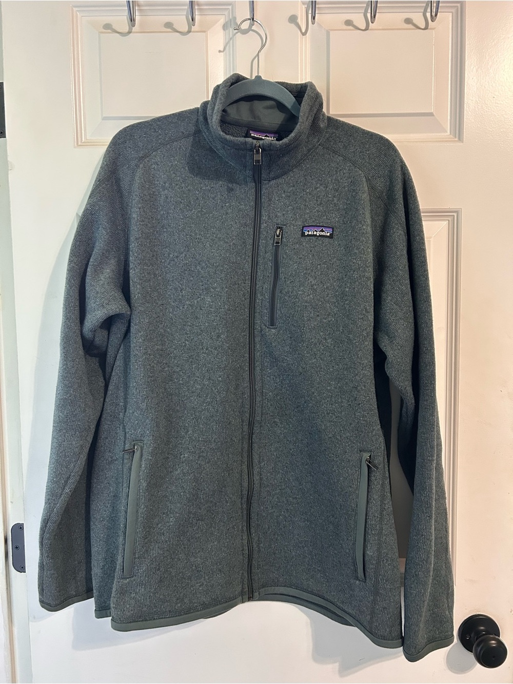 Patagonia Men’s Gray Full-Zip Lightweight Fleece Jacket